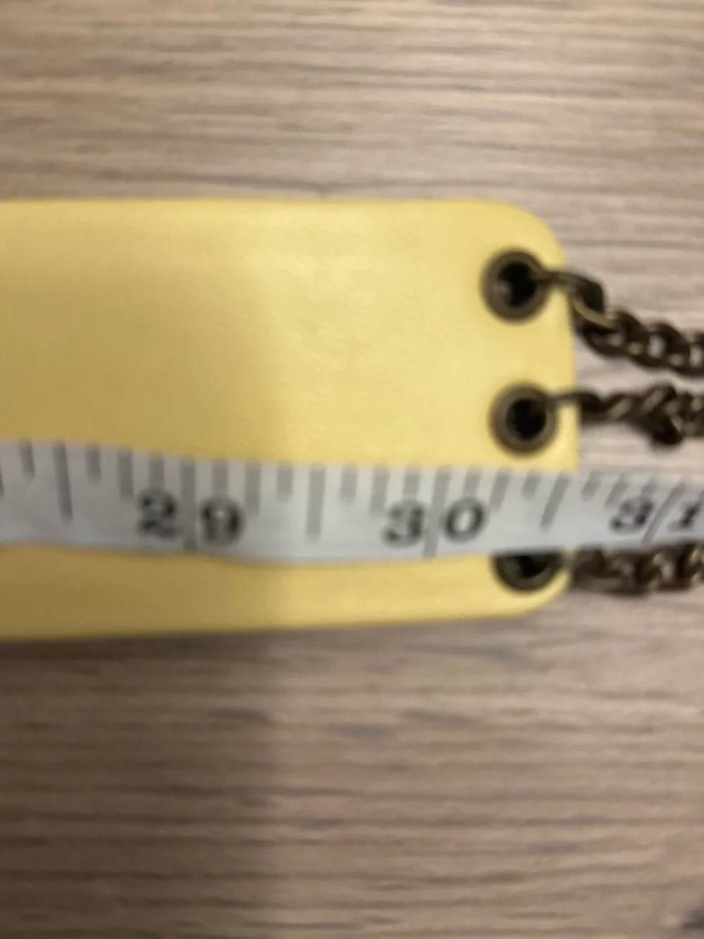 Worth Yellow Wide Belt with Antique Brass Link Clasp
